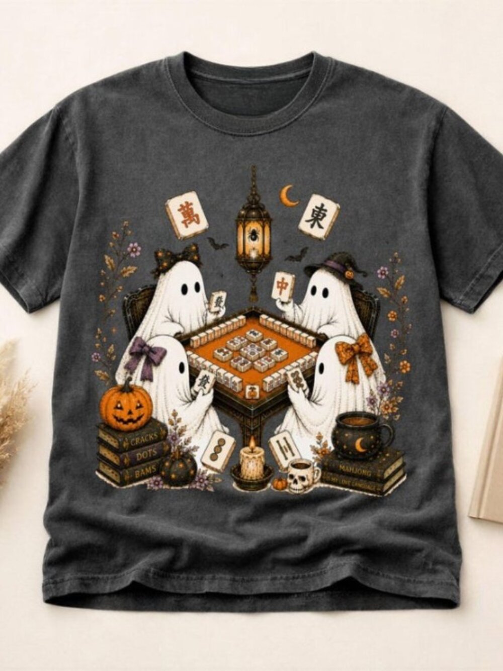 Halloween Mahjong Shirt, Ghost Mahjong Shirt